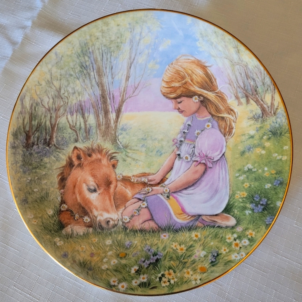 Royal Worcester children's blessing collector plate